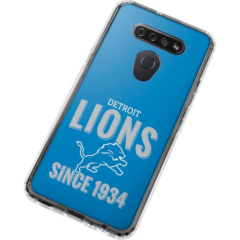 NFL Detroit Lions Helmet LG K51/Q51 Clear Case