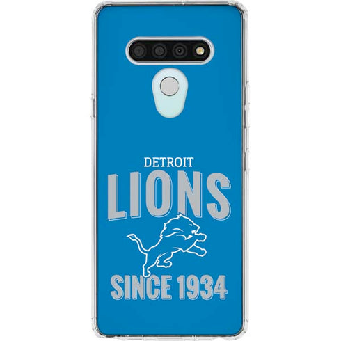 NFL Detroit Lions Helmet LG Stylo 6 Clear Case