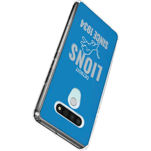 NFL Detroit Lions Helmet LG Stylo 6 Clear Case