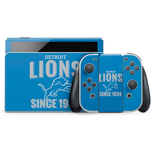 NFL Detroit Lions Helmet Nintendo Switch OLED (2021) Skin