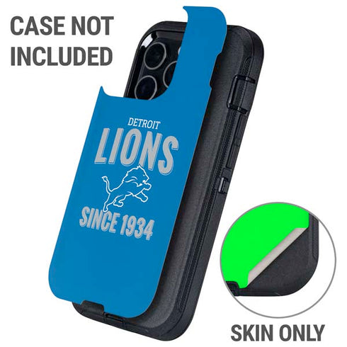 NFL Detroit Lions Helmet Otterbox Defender iPhone Skin