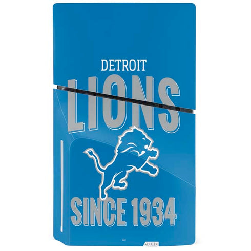 NFL Detroit Lions Helmet PS5 Slim Disk Console Skin