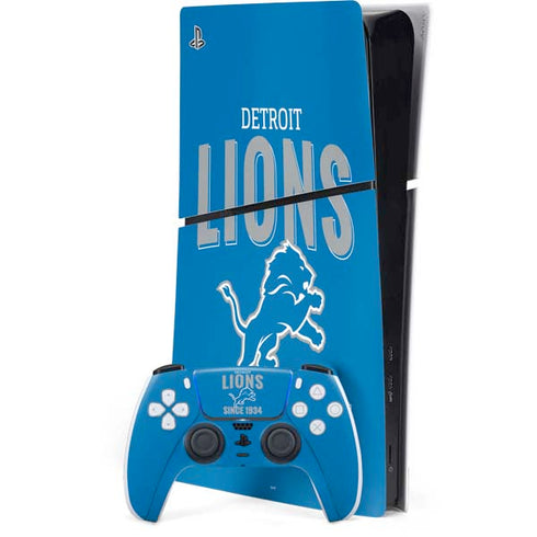 NFL Detroit Lions Helmet PS5 Slim Digital Edition Bundle Skin