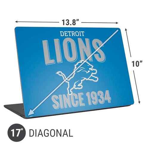 NFL Detroit Lions Helmet Universal Laptop 17in (13.8 x 10in) Skin
