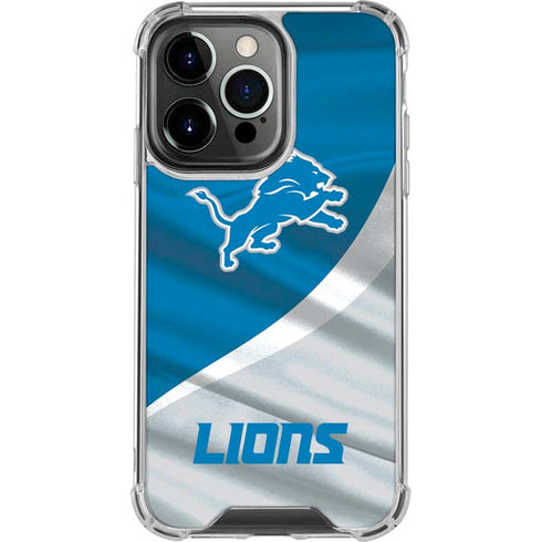 NFL Detroit Lions iPhone 14 Pro Clear Case