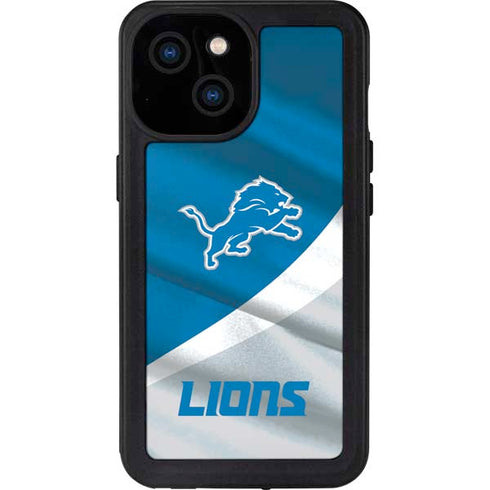 NFL Detroit Lions iPhone 15 Waterproof Case