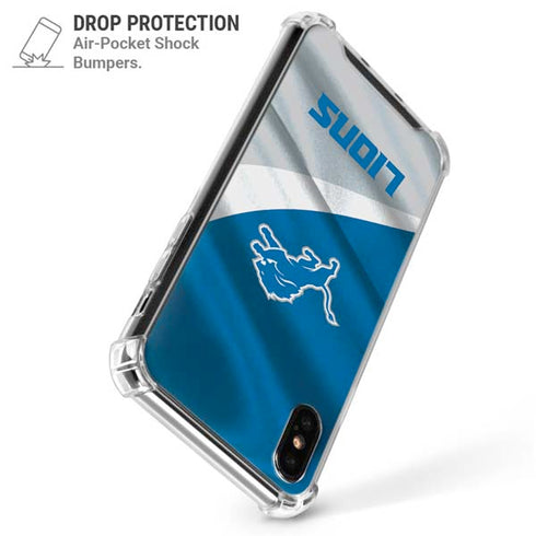 NFL Detroit Lions iPhone XS Max Clear Case