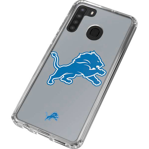 NFL Detroit Lions Large Logo Galaxy A21 Clear Case