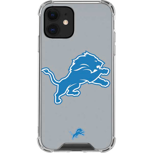 NFL Detroit Lions Large Logo iPhone 12 Clear Case