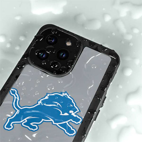 NFL Detroit Lions Large Logo iPhone 14 Pro Max Waterproof Case