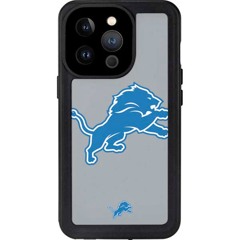 NFL Detroit Lions Large Logo iPhone 14 Pro Waterproof Case