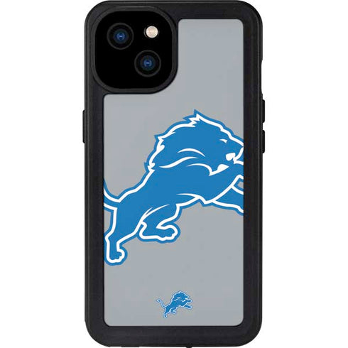 NFL Detroit Lions Large Logo iPhone 15 Plus Waterproof Case