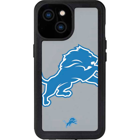 NFL Detroit Lions Large Logo iPhone 15 Waterproof Case