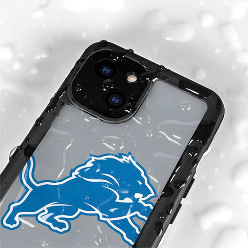 NFL Detroit Lions Large Logo iPhone 15 Waterproof Case