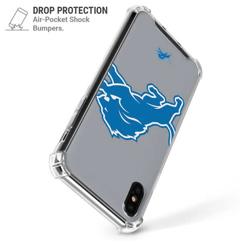 NFL Detroit Lions Large Logo iPhone XS Max Clear Case