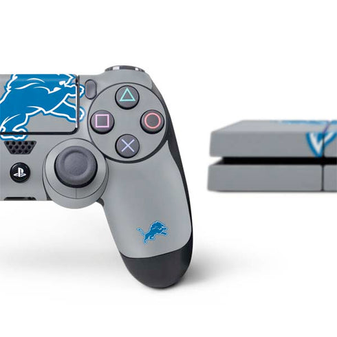 NFL Detroit Lions Large Logo PS4 Console and Controller Bundle Skin