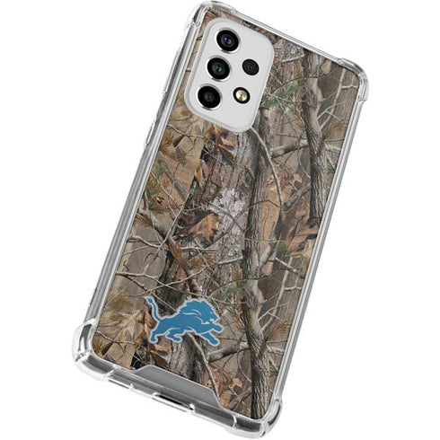 NFL Detroit Lions Realtree AP Camo Galaxy A33 5G Clear Case