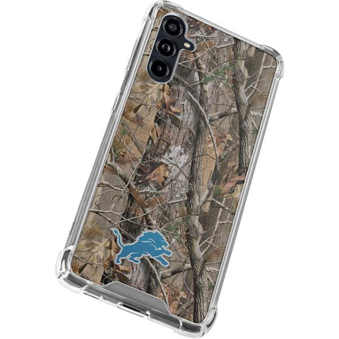 NFL Detroit Lions Realtree AP Camo Galaxy A54 5G Clear Case