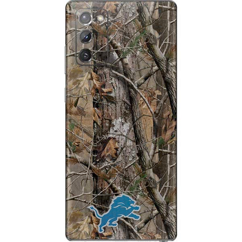 NFL Detroit Lions Realtree AP Camo Galaxy Note20 5G Skin