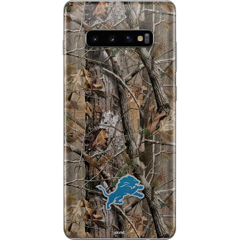 NFL Detroit Lions Realtree AP Camo Galaxy S10 Plus Skin