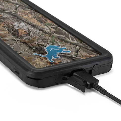 NFL Detroit Lions Realtree AP Camo Galaxy S20 Plus Waterproof Case