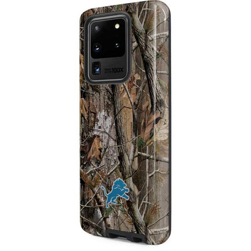 NFL Detroit Lions Realtree AP Camo Galaxy S20 Ultra 5G Pro Case