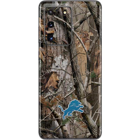 NFL Detroit Lions Realtree AP Camo Galaxy S20 Ultra 5G Skin