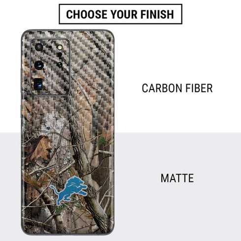 NFL Detroit Lions Realtree AP Camo Galaxy S20 Ultra 5G Skin