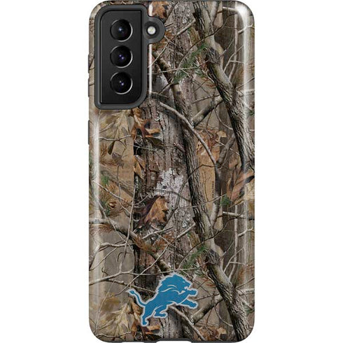 NFL Detroit Lions Realtree AP Camo Galaxy S21 Plus 5G Pro Case