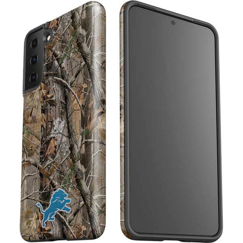 NFL Detroit Lions Realtree AP Camo Galaxy S21 Plus 5G Pro Case