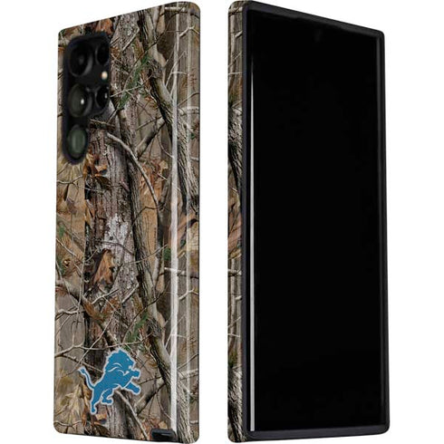 NFL Detroit Lions Realtree AP Camo Galaxy S22 Ultra Pro Case