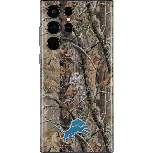 NFL Detroit Lions Realtree AP Camo Galaxy S22 Ultra Skin