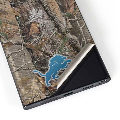NFL Detroit Lions Realtree AP Camo Galaxy S22 Ultra Skin