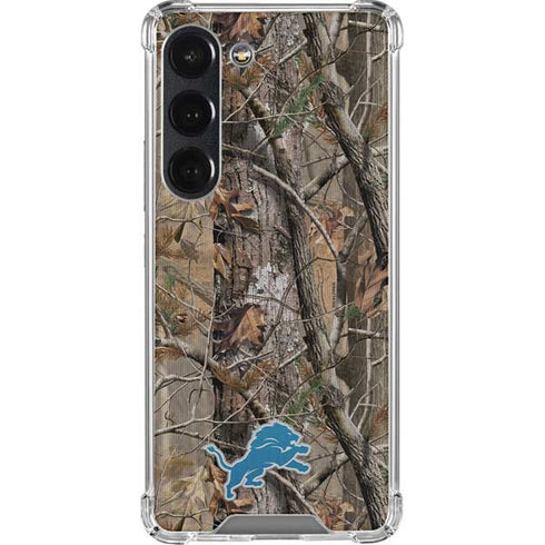 NFL Detroit Lions Realtree AP Camo Galaxy S23 Clear Case