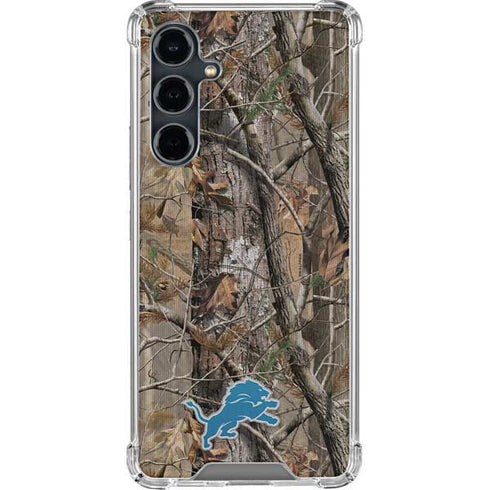 NFL Detroit Lions Realtree AP Camo Galaxy S23 FE Clear Case