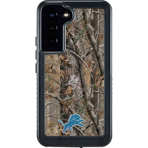 NFL Detroit Lions Realtree AP Camo Galaxy S23 Plus Waterproof Case