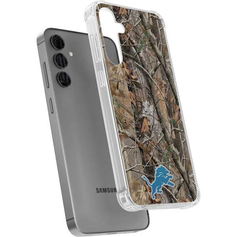 NFL Detroit Lions Realtree AP Camo Galaxy S24 Plus Clear Case