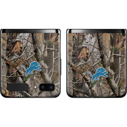 NFL Detroit Lions Realtree AP Camo Galaxy Z Flip Skin