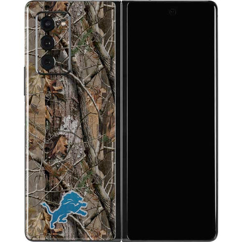 NFL Detroit Lions Realtree AP Camo Galaxy Z Fold2 5G Skin