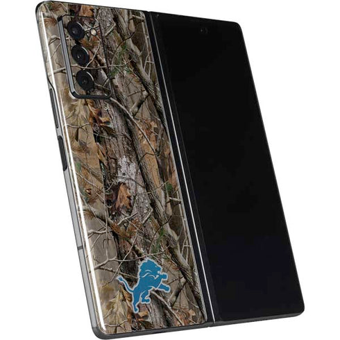 NFL Detroit Lions Realtree AP Camo Galaxy Z Fold2 5G Skin
