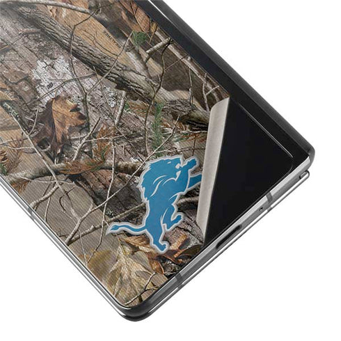 NFL Detroit Lions Realtree AP Camo Galaxy Z Fold2 5G Skin