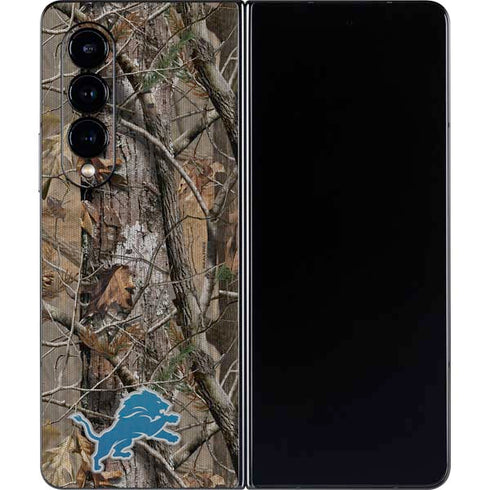 NFL Detroit Lions Realtree AP Camo Galaxy Z Fold4 5G Skin