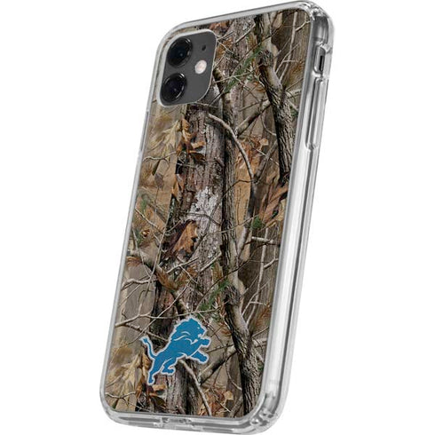 NFL Detroit Lions Realtree AP Camo iPhone 11 Clear Case