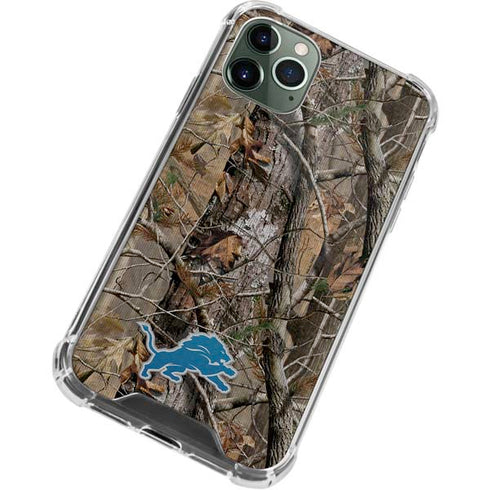 NFL Detroit Lions Realtree AP Camo iPhone 11 Pro Max Clear Case