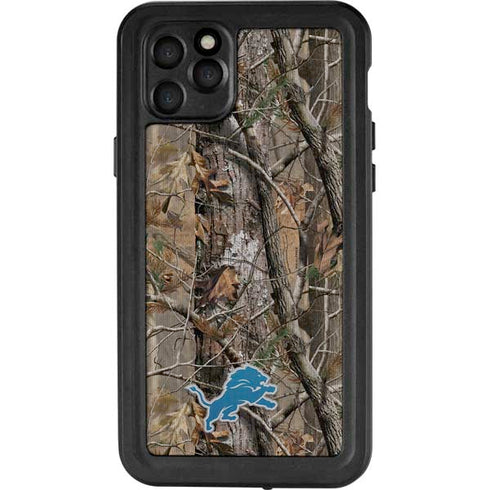 NFL Detroit Lions Realtree AP Camo iPhone 11 Pro Max Waterproof Case