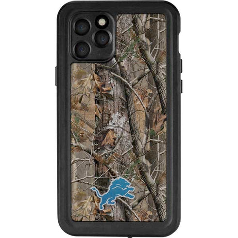 NFL Detroit Lions Realtree AP Camo iPhone 11 Pro Waterproof Case