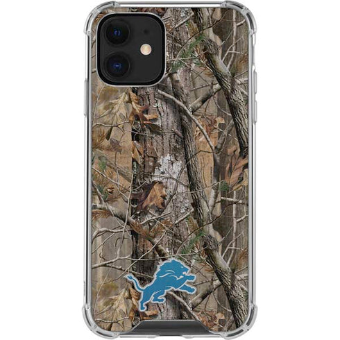 NFL Detroit Lions Realtree AP Camo iPhone 12 Mini Clear Case