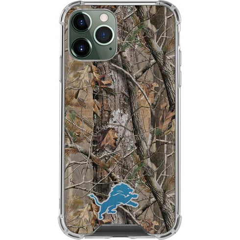 NFL Detroit Lions Realtree AP Camo iPhone 12 Pro Clear Case