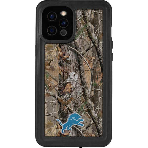 NFL Detroit Lions Realtree AP Camo iPhone 12 Pro Max Waterproof Case