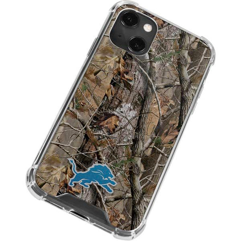 NFL Detroit Lions Realtree AP Camo iPhone 13 Mini Clear Case